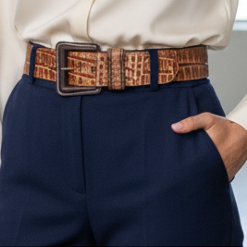 Joan &David Brown Leather Women’s Belt Size Medium Great Condition